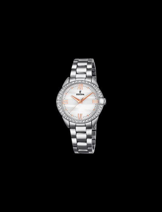 MONTRE GRIS BRACELET EN ACIER INOXYDABLE FEMME