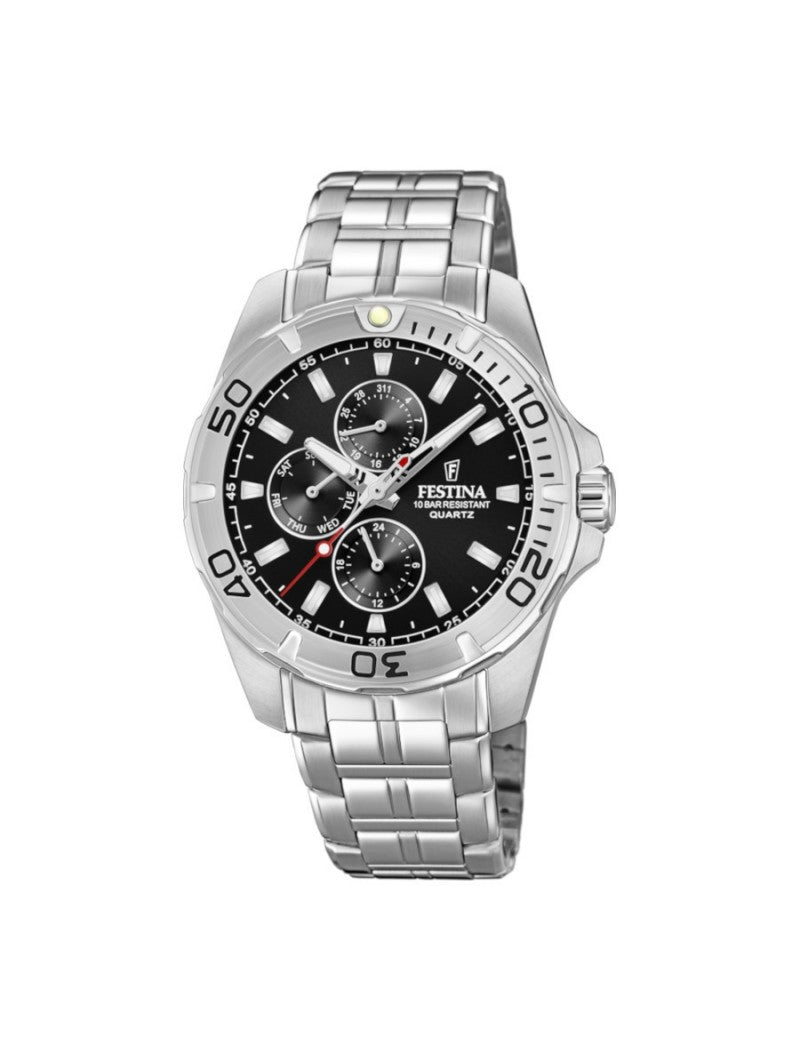 MONTRE MULTIFONCTION FESTINA HOMME  AVEC CADRAN NOIR