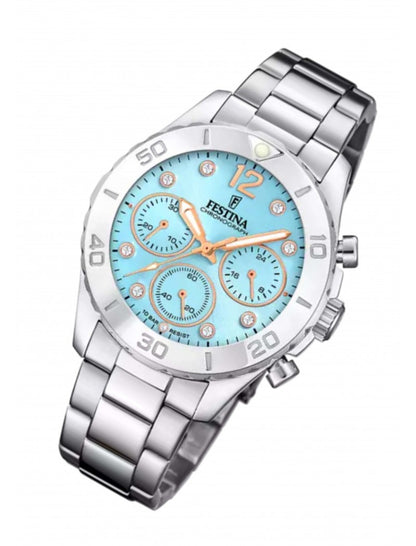 MONTRE FESTINA BOYFRIEND  BLEU BRACELET EN ACIER INOXYDABLE L, FEMME