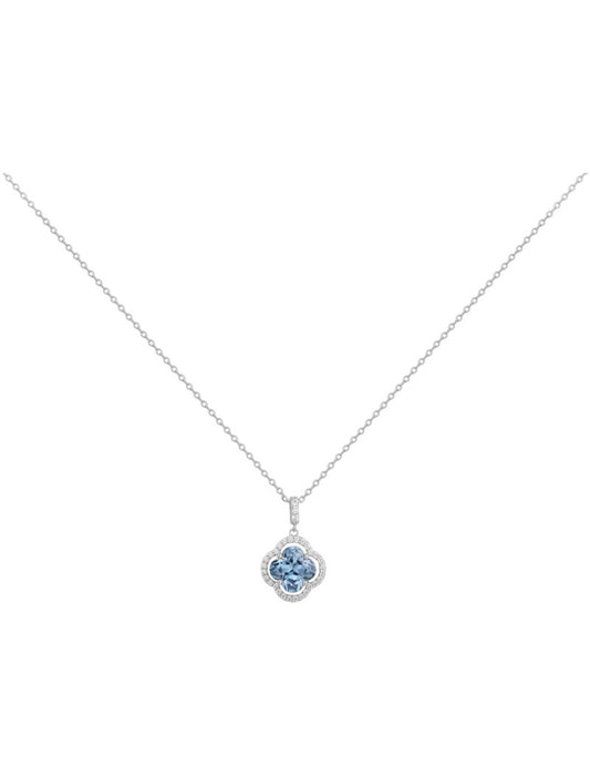 COLLIER ARGENT - ZIRCONIA  - TOPAZE SYNTHETIQUE