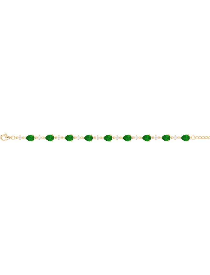 BRACELET PLAQUE - ZIRCONIA - ZIRCONIA VERT