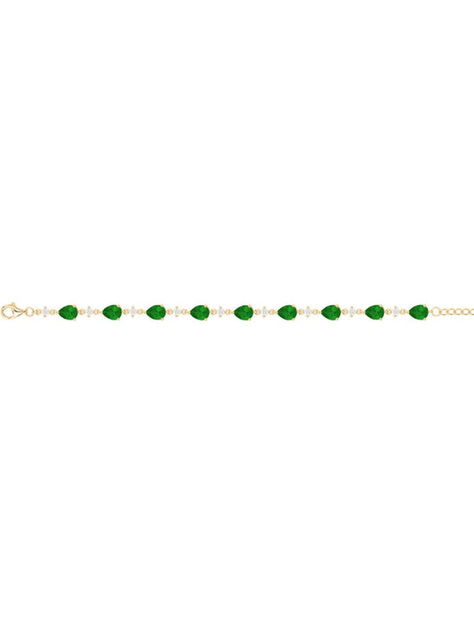 BRACELET PLAQUE - ZIRCONIA - ZIRCONIA VERT
