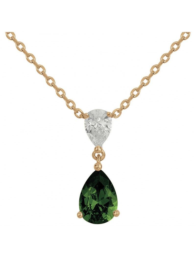 COLLIER PLAQUE - ZIRCONIA - ZIRCONIA VERT