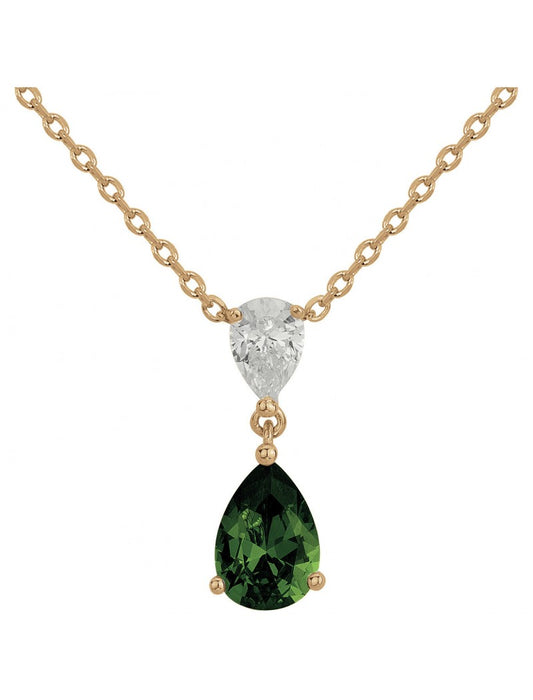 COLLIER PLAQUE - ZIRCONIA - ZIRCONIA VERT