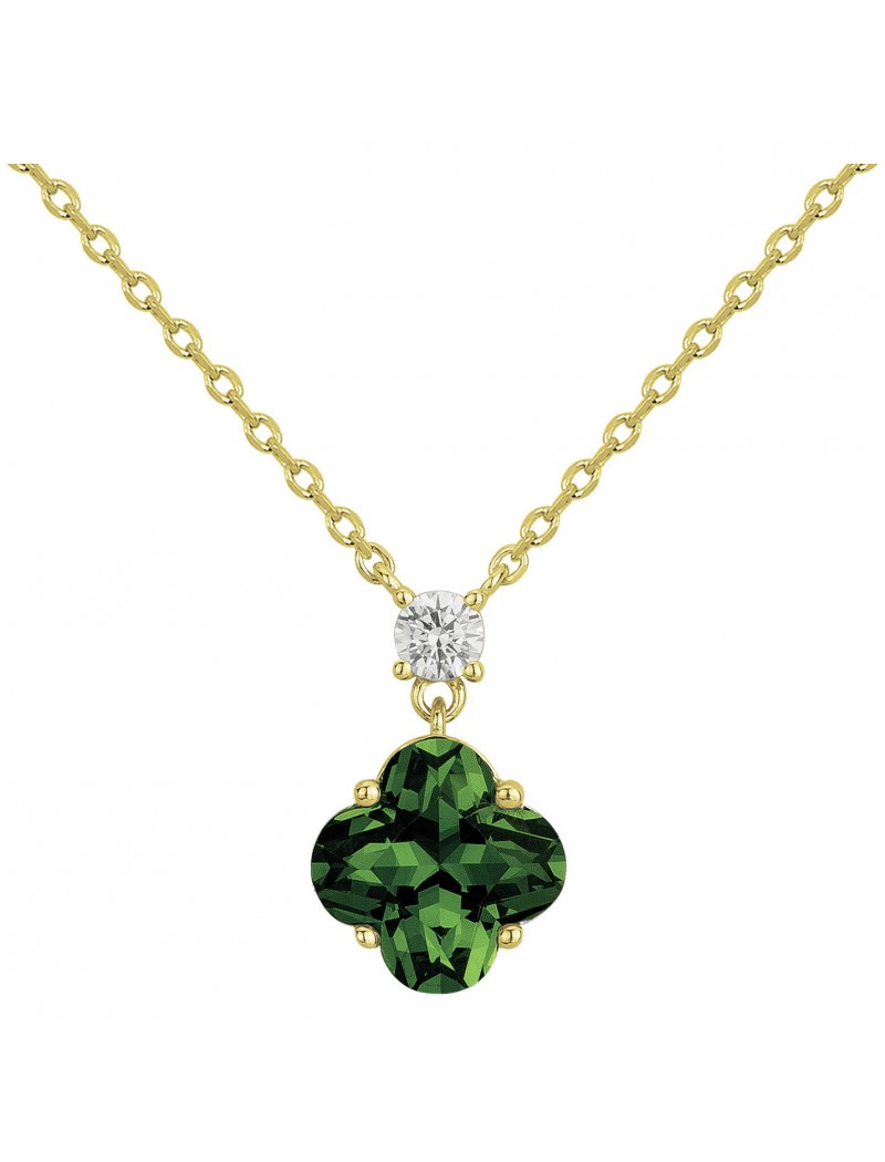 COLLIER PLAQUE - ZIRCONIA - ZIRCONIA VERT