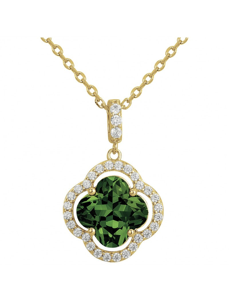 COLLIER PLAQUE - ZIRCONIA - ZIRCONIA VERT