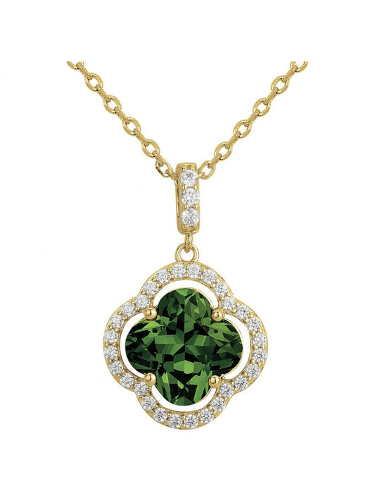 COLLIER PLAQUE - ZIRCONIA - ZIRCONIA VERT