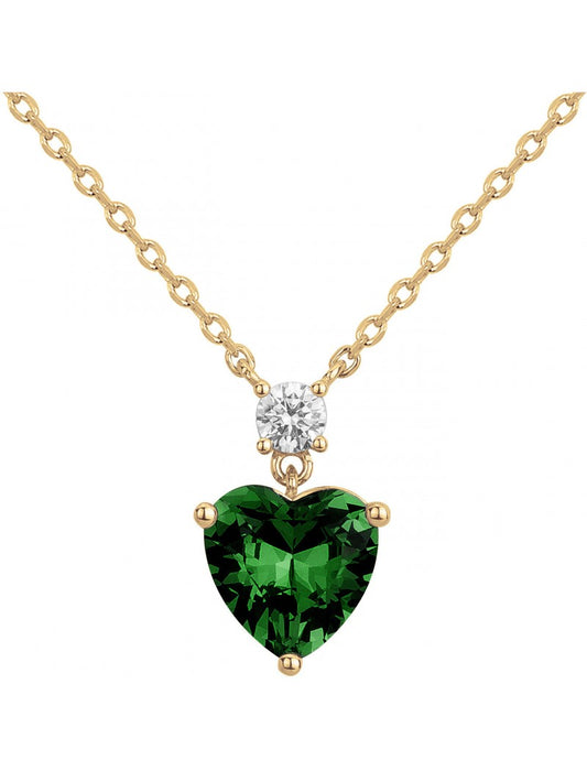 COLLIER PLAQUE - ZIRCONIA - ZIRCONIA VERT