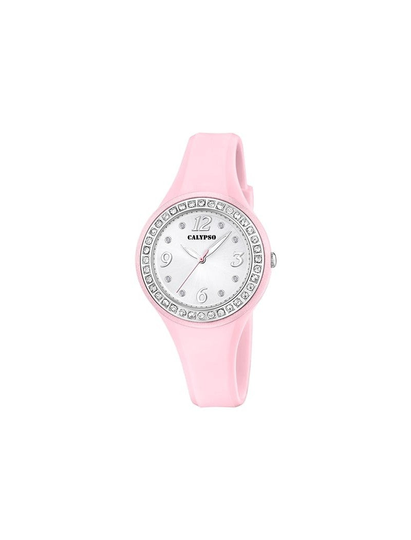 MONTRE TENDANCE CALYPSO C BRACELET EN CAOUTCHOUC BLANC, FEMME