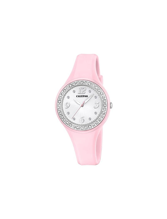 MONTRE TENDANCE CALYPSO C BRACELET EN CAOUTCHOUC BLANC, FEMME