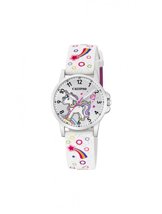 MONTRE JUNIOR COLLECTION BLANC, BRACELET CAOUTCHOUC, ENFANTS