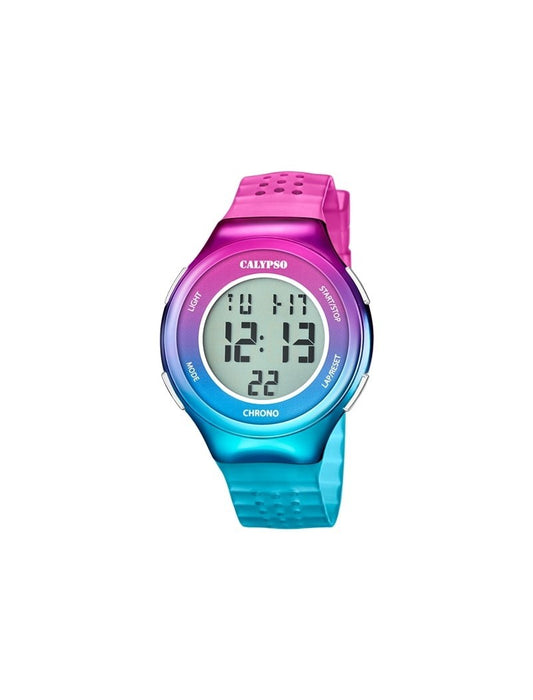 MONTRE CALYPSO COLOR SPLASH  BRACELET EN CAOUTCHOUC NOIR, UNISEXE