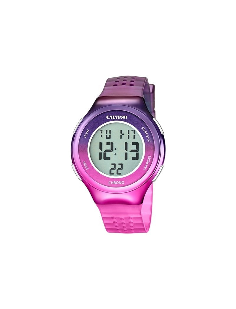 MONTRE CALYPSO COLOR SPLASH  BRACELET EN CAOUTCHOUC NOIR, UNISEXE