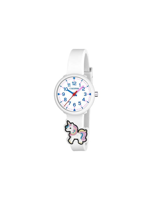 CALYPSO MA PREMIÈRE MONTRE  BRACELET EN CAOUTCHOUC BLANC, FEMME