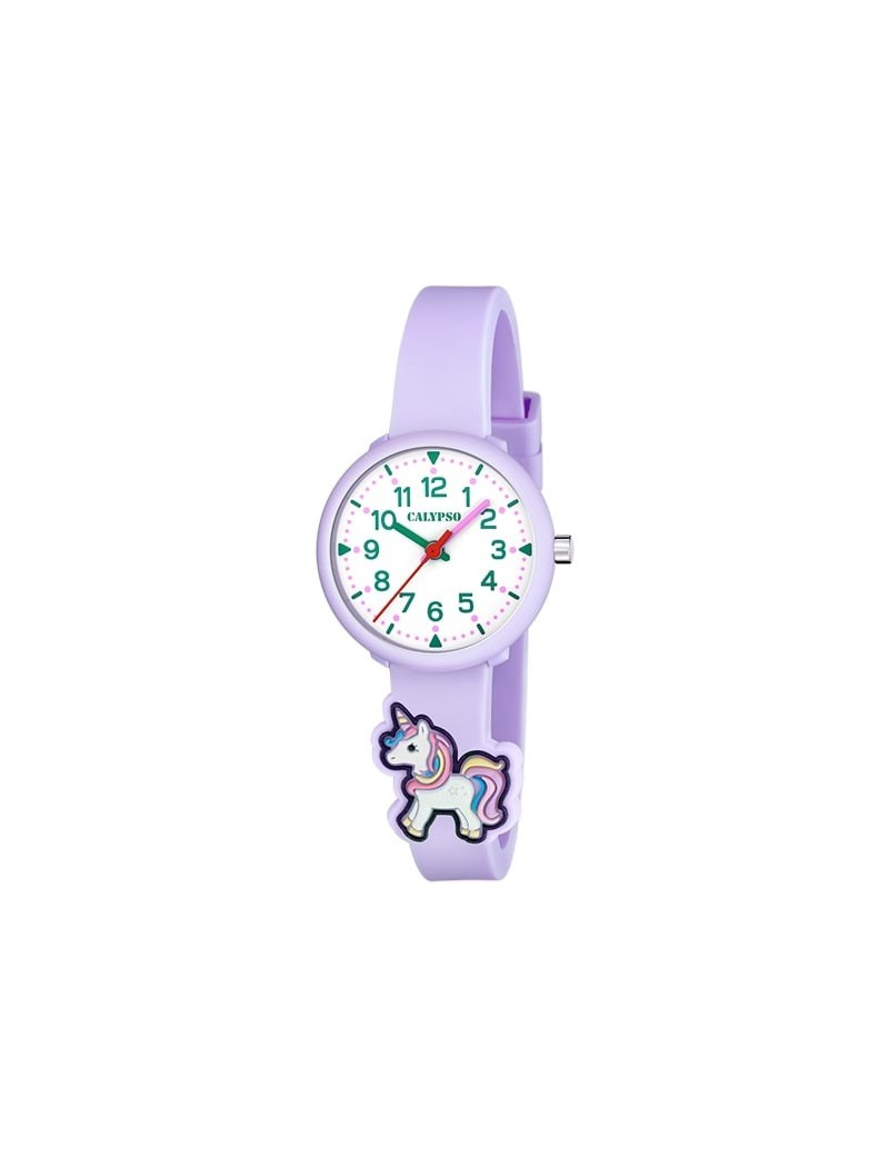MONTRE CALYPSO MY FIRST WATCH  BRACELET EN CAOUTCHOUC VIOLET, FEMME