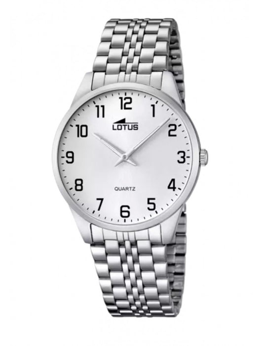 MONTRE LOTUS CLASSIC EN ACIER POUR HOMMES AVEC CADRAN BLANC