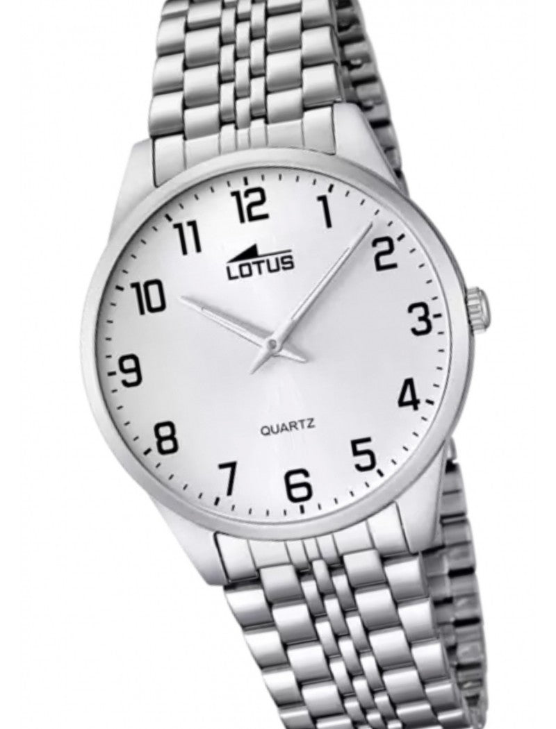 MONTRE LOTUS CLASSIC EN ACIER POUR HOMMES AVEC CADRAN BLANC