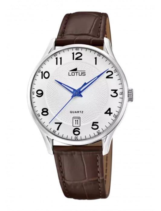 MONTRE LOTUSG BRACELET CUIR BLANC, HOMME