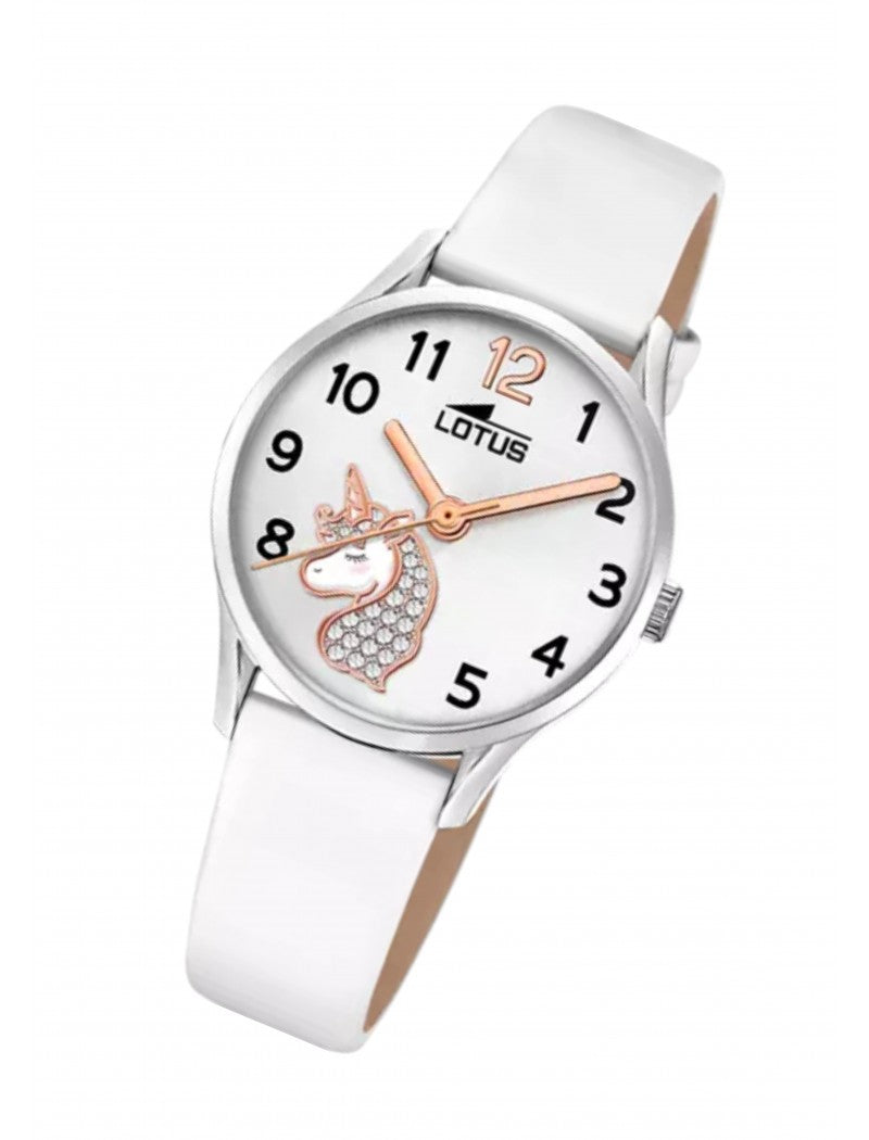 MONTRE LOTUS JUNIOR COLLECTIONK BRACELET CUIR BLANC, ENFANTS