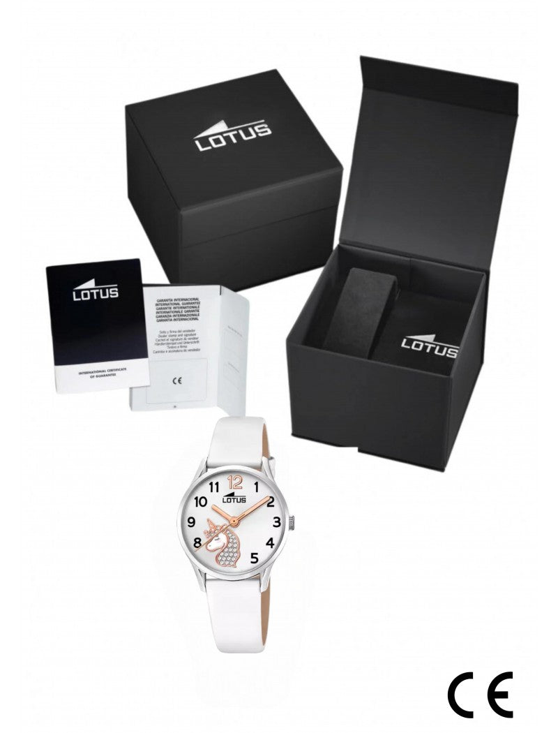 MONTRE LOTUS JUNIOR COLLECTIONK BRACELET CUIR BLANC, ENFANTS