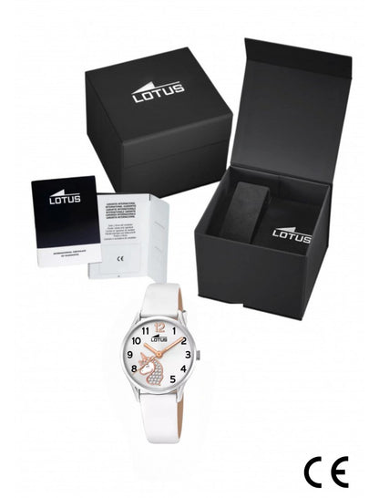 MONTRE LOTUS JUNIOR COLLECTIONK BRACELET CUIR BLANC, ENFANTS