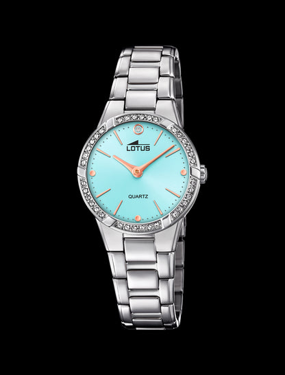 MONTRE BLEU BRACELET EN ACIER, FEMME