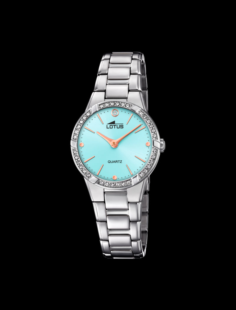 MONTRE BLEU BRACELET EN ACIER, FEMME