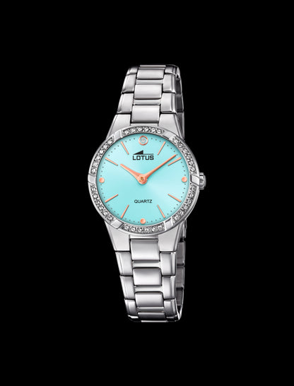 MONTRE BLEU BRACELET EN ACIER, FEMME