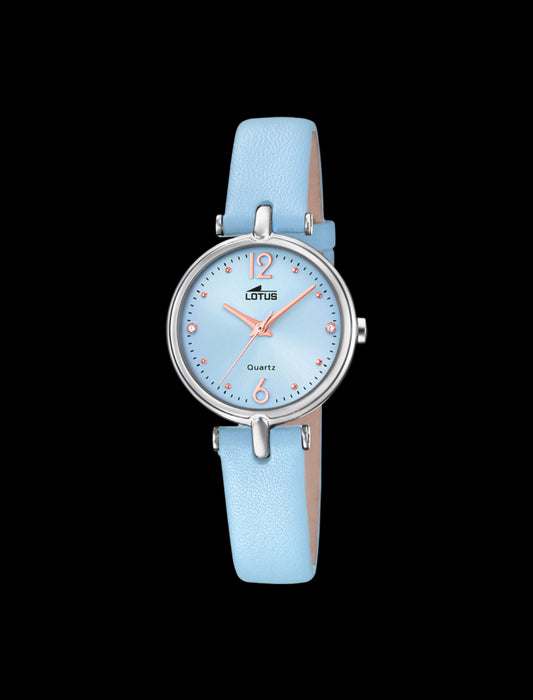 MONTRE BLEU, BRACELET CUIR, FEMME