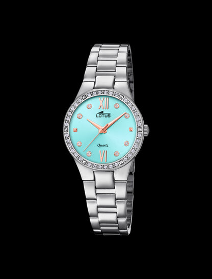 MONTRE BLEU BRACELET EN ACIER, FEMME