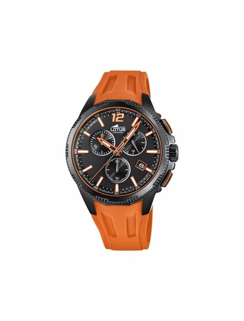 MONTRE LOTUS BRACELET CAOUTCHOUC NOIR, HOMME