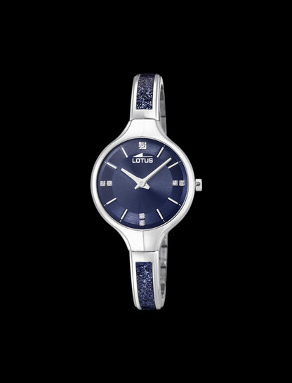 MONTRE BLEU BRACELET EN ACIER INOXYDABLE FEMME