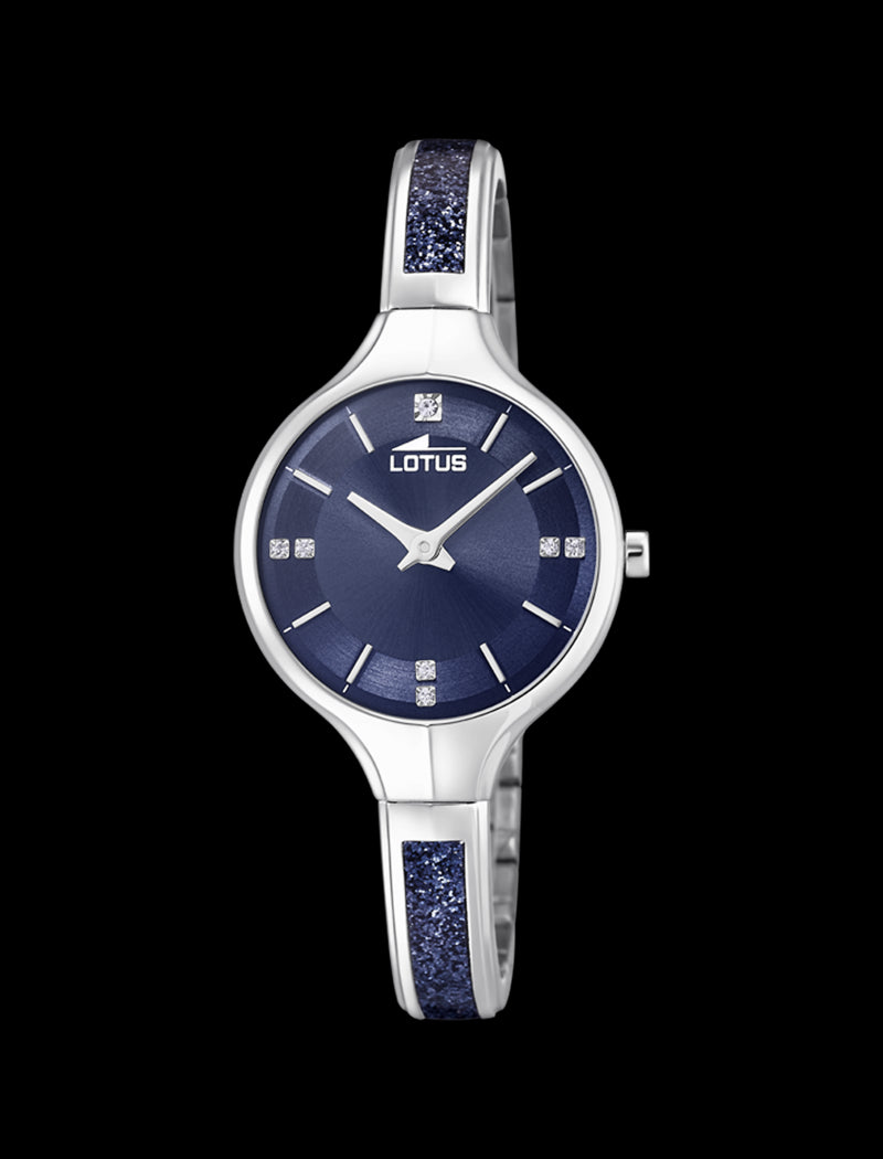 MONTRE BLEU BRACELET EN ACIER INOXYDABLE FEMME
