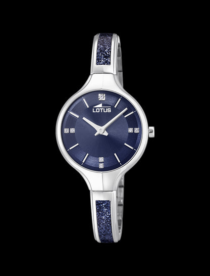 MONTRE BLEU BRACELET EN ACIER INOXYDABLE FEMME
