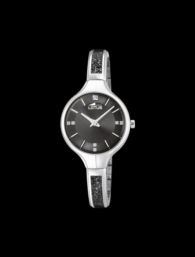 MONTRE GRIS BRACELET EN ACIER INOXYDABLE FEMME