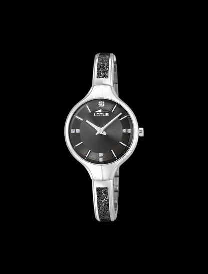 MONTRE GRIS BRACELET EN ACIER INOXYDABLE FEMME