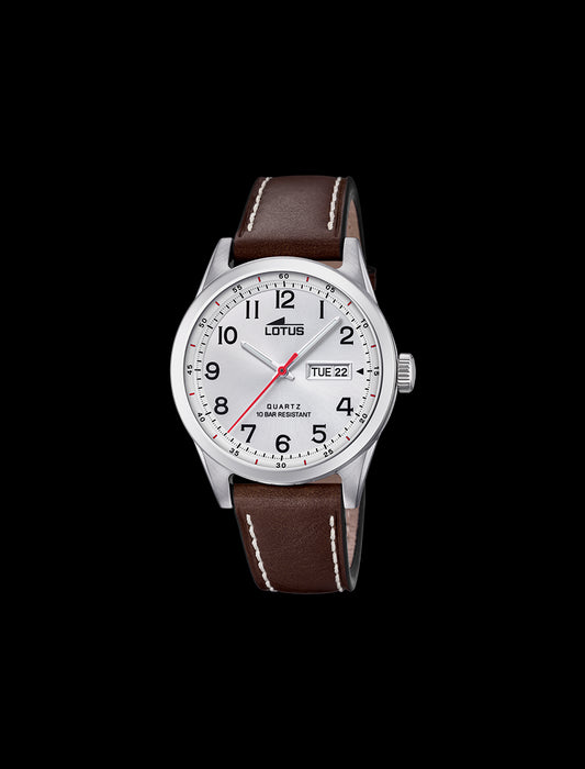 MONTRE LOTUS CLASSIC EN ACIER POUR HOMMES AVEC CADRAN BLANC