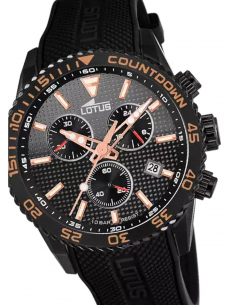 MONTRE HOMME COULEUR LOTUS AVEC CADRAN NOIRC