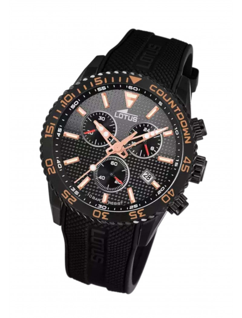 MONTRE HOMME COULEUR LOTUS AVEC CADRAN NOIRC