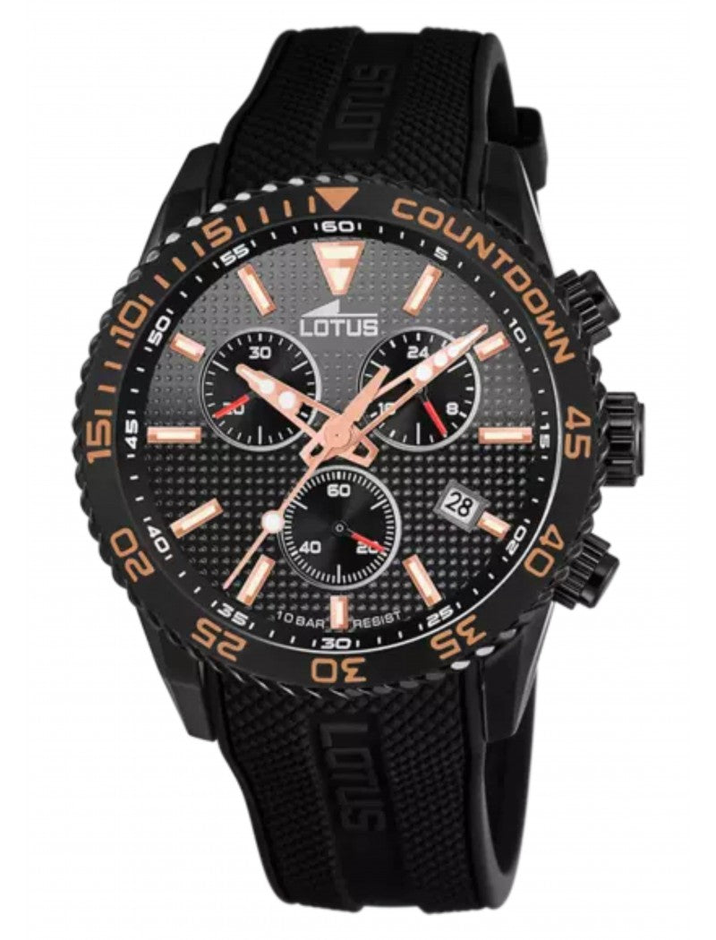 MONTRE HOMME COULEUR LOTUS AVEC CADRAN NOIRC