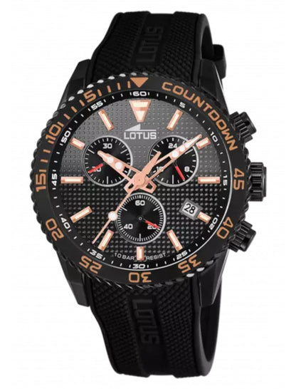 MONTRE HOMME COULEUR LOTUS AVEC CADRAN NOIRC