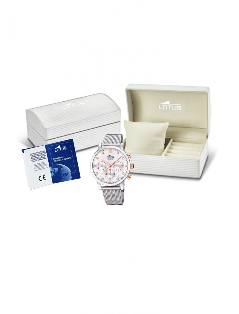 MONTRE FEMME TENDANCE LOTUS AVEC CADRAN BLANC