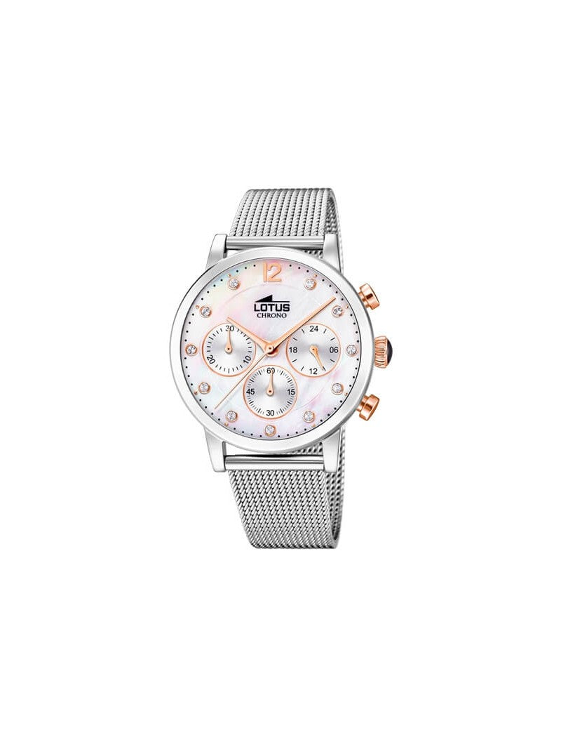 MONTRE FEMME TENDANCE LOTUS AVEC CADRAN BLANC