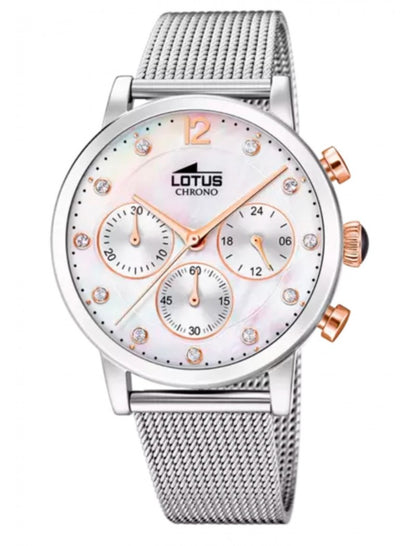 MONTRE FEMME TENDANCE LOTUS AVEC CADRAN BLANC