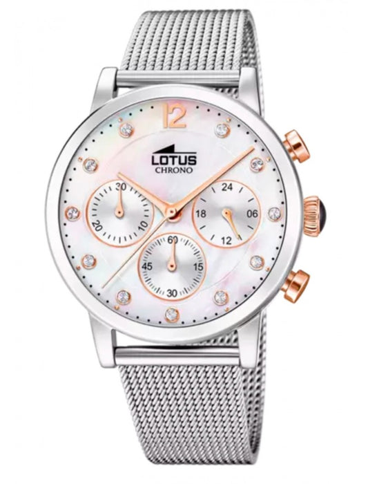 MONTRE FEMME TENDANCE LOTUS AVEC CADRAN BLANC