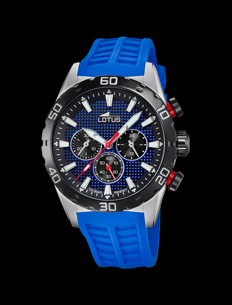 MONTRE COLOR BLEU, BRACELET EN CAOUTCHOUC, HOMME