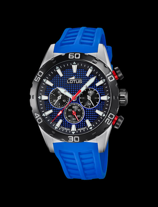 MONTRE COLOR BLEU, BRACELET EN CAOUTCHOUC, HOMME