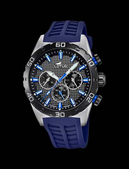 MONTRE COLOR NOIR, BRACELET EN CAOUTCHOUC, HOMME