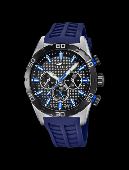 MONTRE COLOR NOIR, BRACELET EN CAOUTCHOUC, HOMME