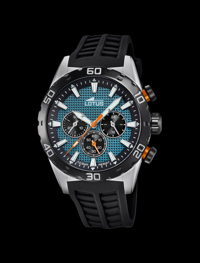 MONTRE COLOR VERT, BRACELET EN CAOUTCHOUC, HOMME